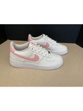New! Nike Air Force 1 GS White/Soft Pink Athletic Shoes. Youth’s 7Y. Women’s 8.5